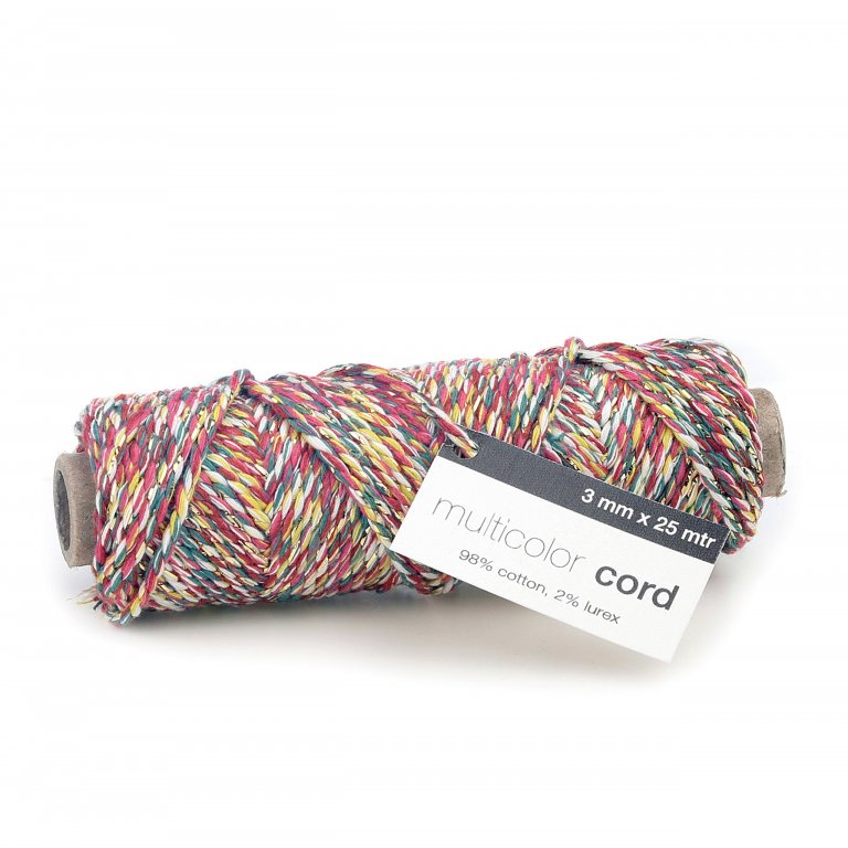 Cotton Lurex Twist Baumwollschnur m. Metallicfaden