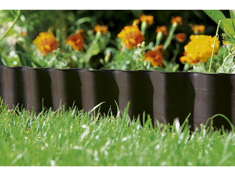 GARDENA Beeteinfassung Rolle 9 cm hoch, 9 m lang braun Für saubere Beetkanten
