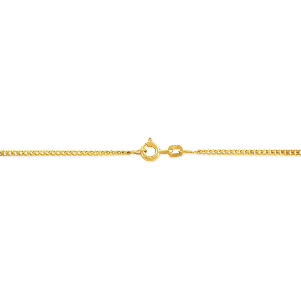 Chaîne Ixia Maille Gourmette Diamantee Or Jaune