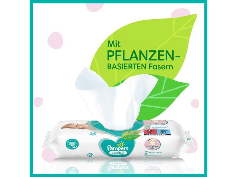 Pampers Feuchttücher Sensitive Giga Pack Für eine sanfte, hautfreundliche Reinigung