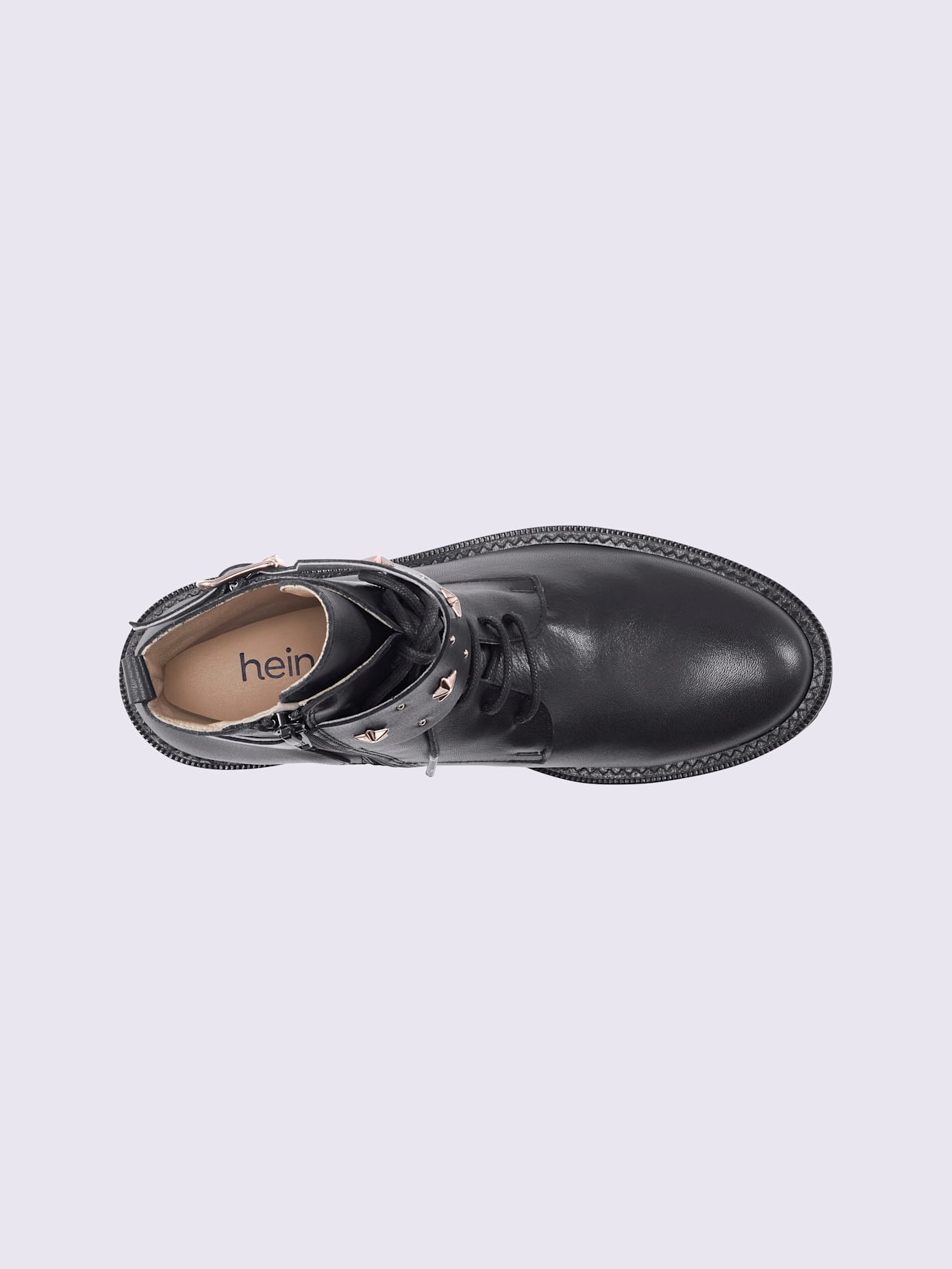 Bottines à lacets cuir nappa de vache