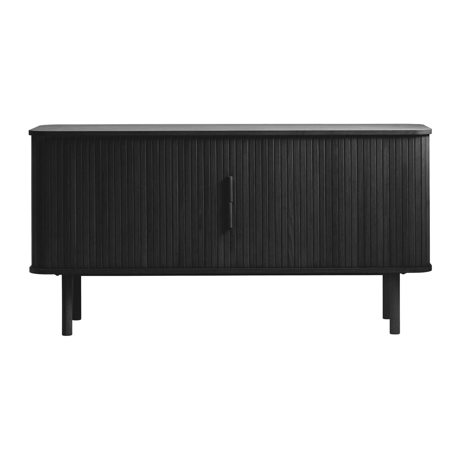 by fonQ Splinted Dressoir - Zwart Eiken