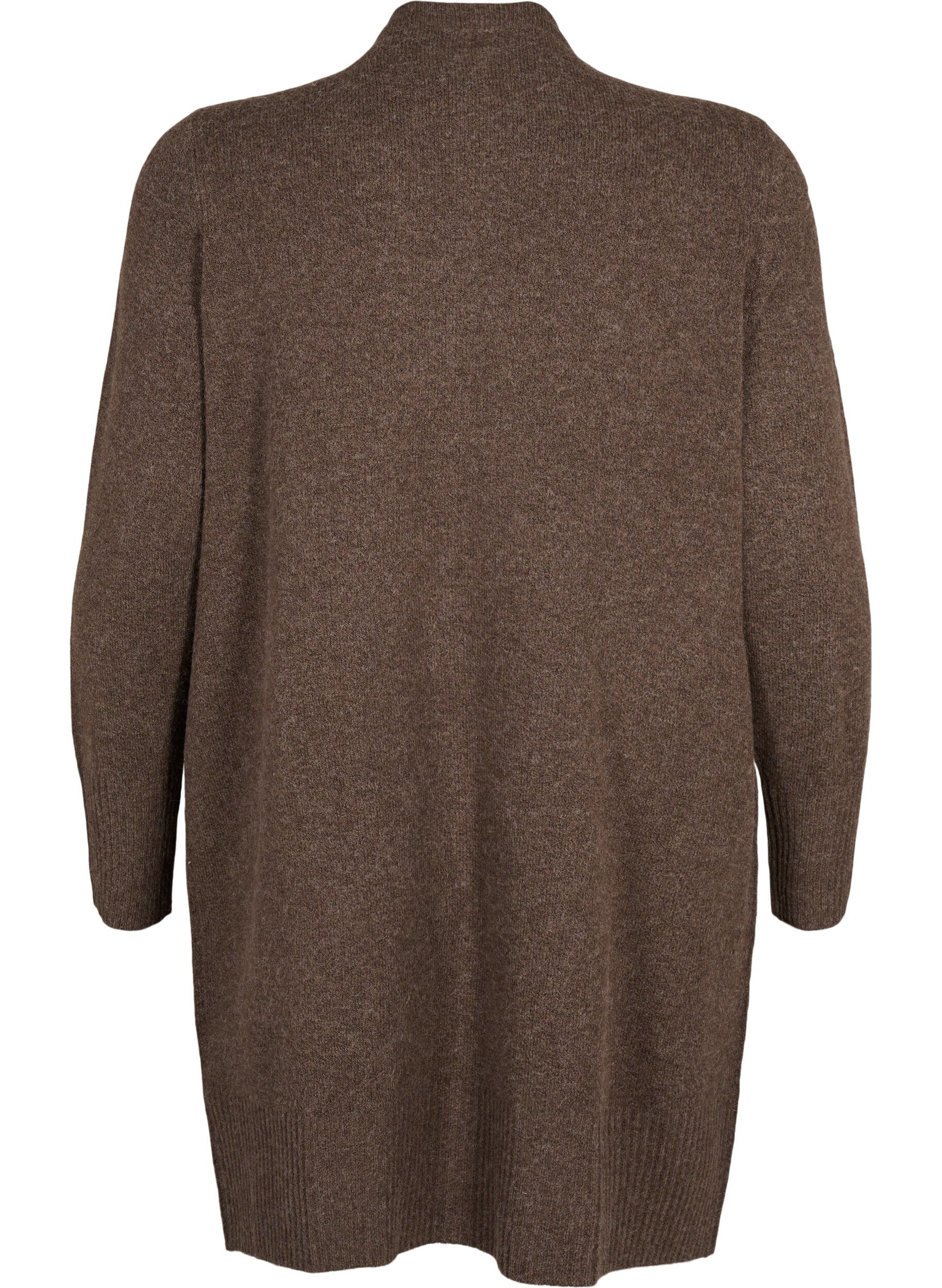 Meleret strik cardigan med lommer