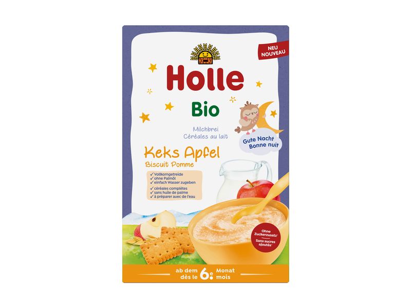 HOLLE Milchbrei Bio Keks-Apfel 250 g Bio-Getreidemilchbrei mit Keks und Apfel