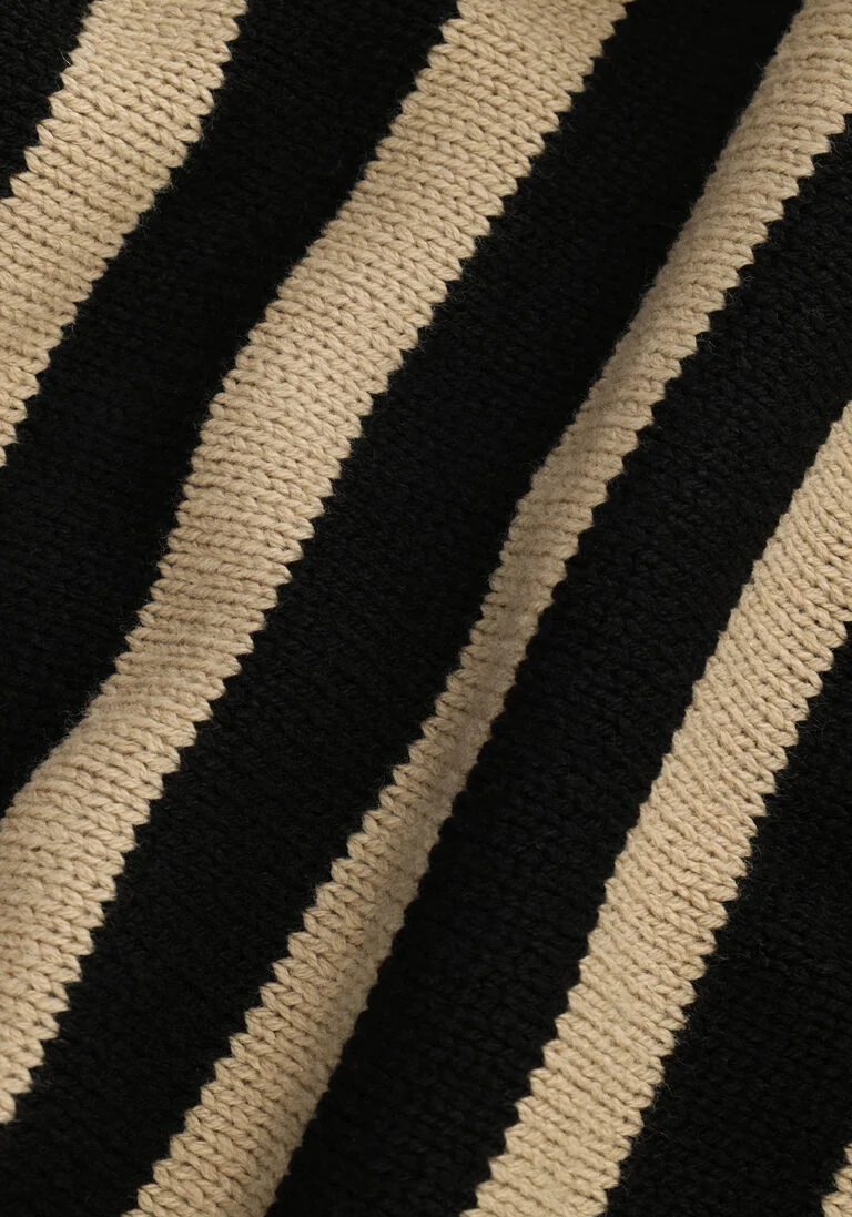 MY ESSENTIAL WARDROBE zwarte my essential wardrobe coltrui sila striped knit rollneck