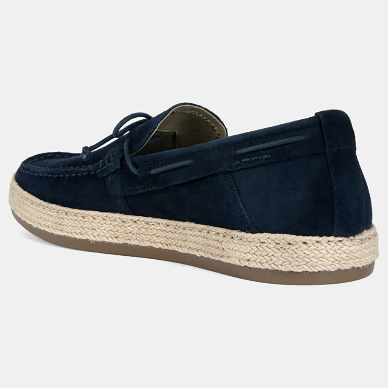 Geox Mocassins en Velours de Cuir Pantelleria bleu marine