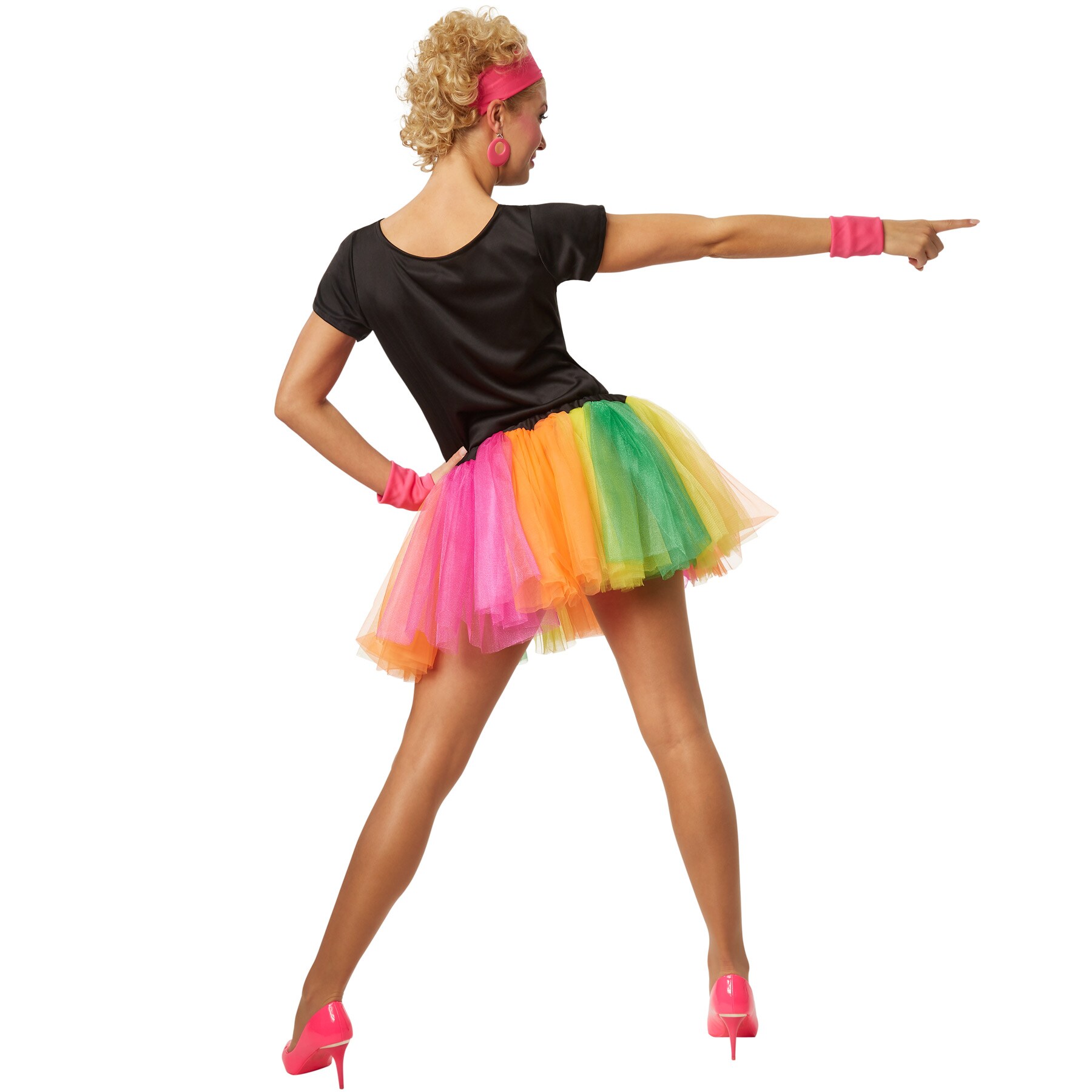 tectake® Frauenkostüm 80er Jahre Disco-Lady