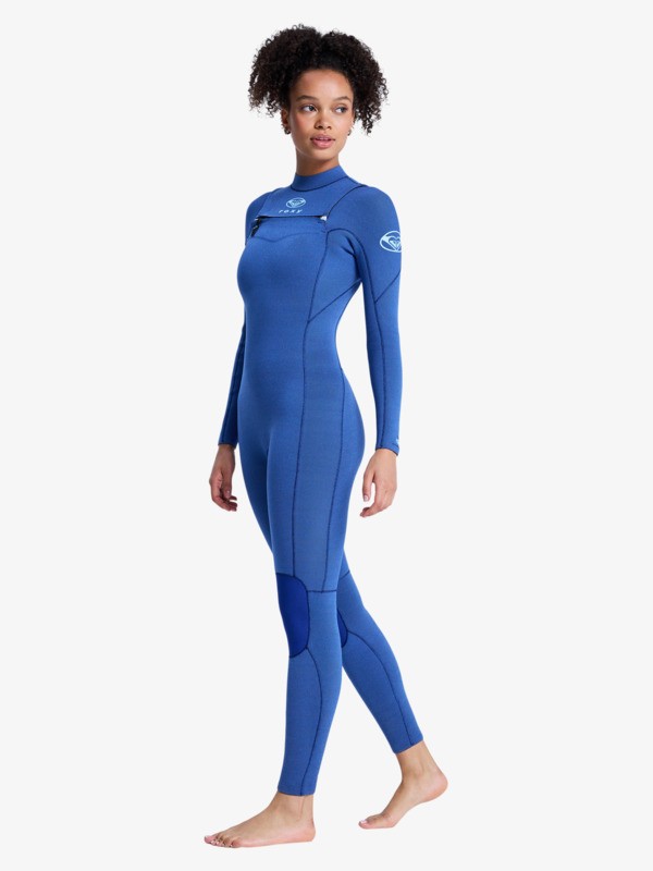 4/3 Elite Xtra Stretch Combinaison de surf zip poitrine Bleu Femme