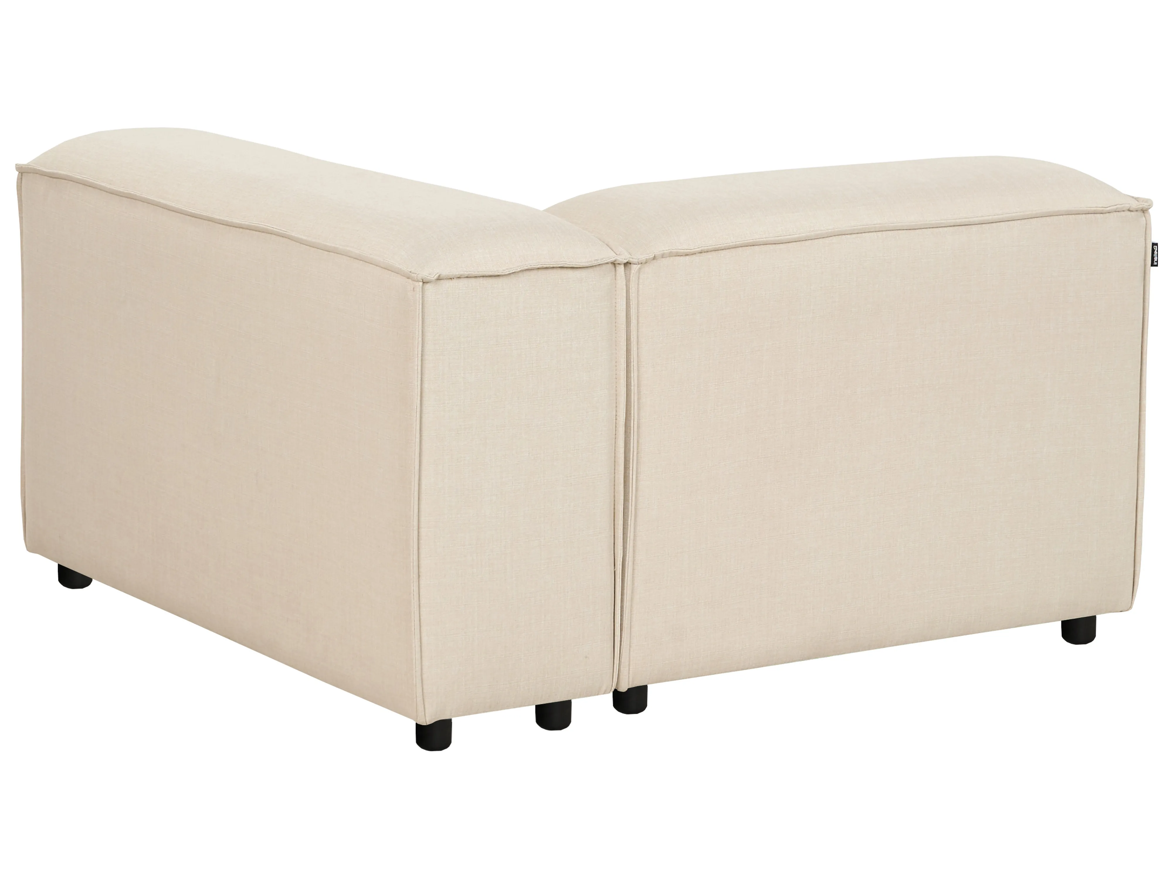 Modulaire hoekbank 3-zits ARDAL Stof Beige met ottomaan rechtszijdig
