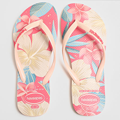 Tongs Femme Slim Floral Rose