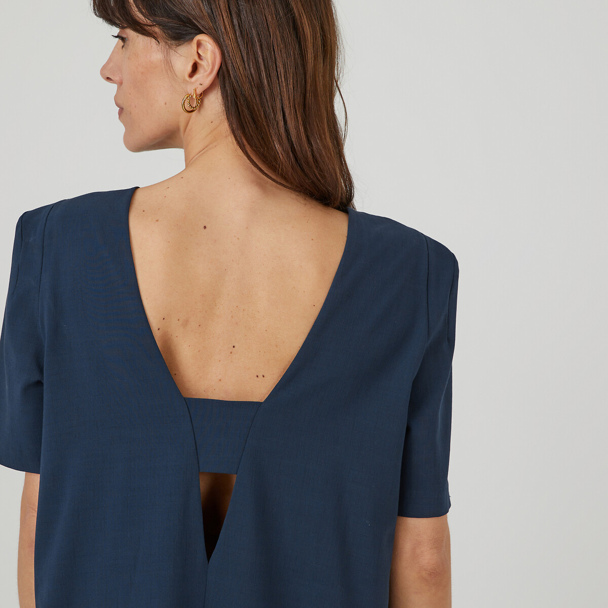 COLEÇÃO LA REDOUTE<br>Vestido curto, decote redondo na frente
