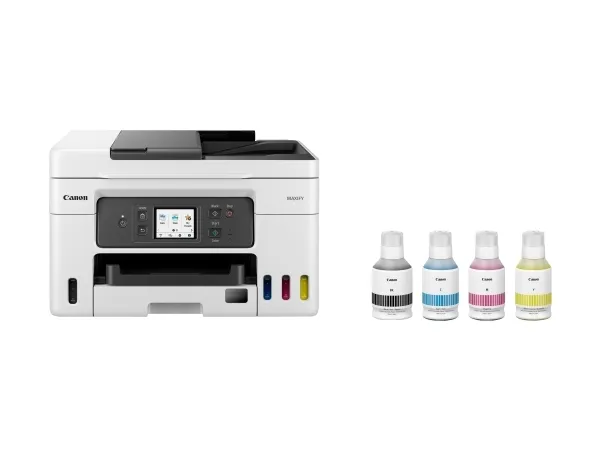 Canon MAXIFY GX4050 - Multifunktionsprinter - farve - blækprinter - kan genopfyldes - Legal (216 x 356 mm) (original) - A4/Legal (medie) - op til 18 ipm (udskriver) - 350 ark - 33.6 Kbps - USB 2.0, Wi-Fi(ac), LAN