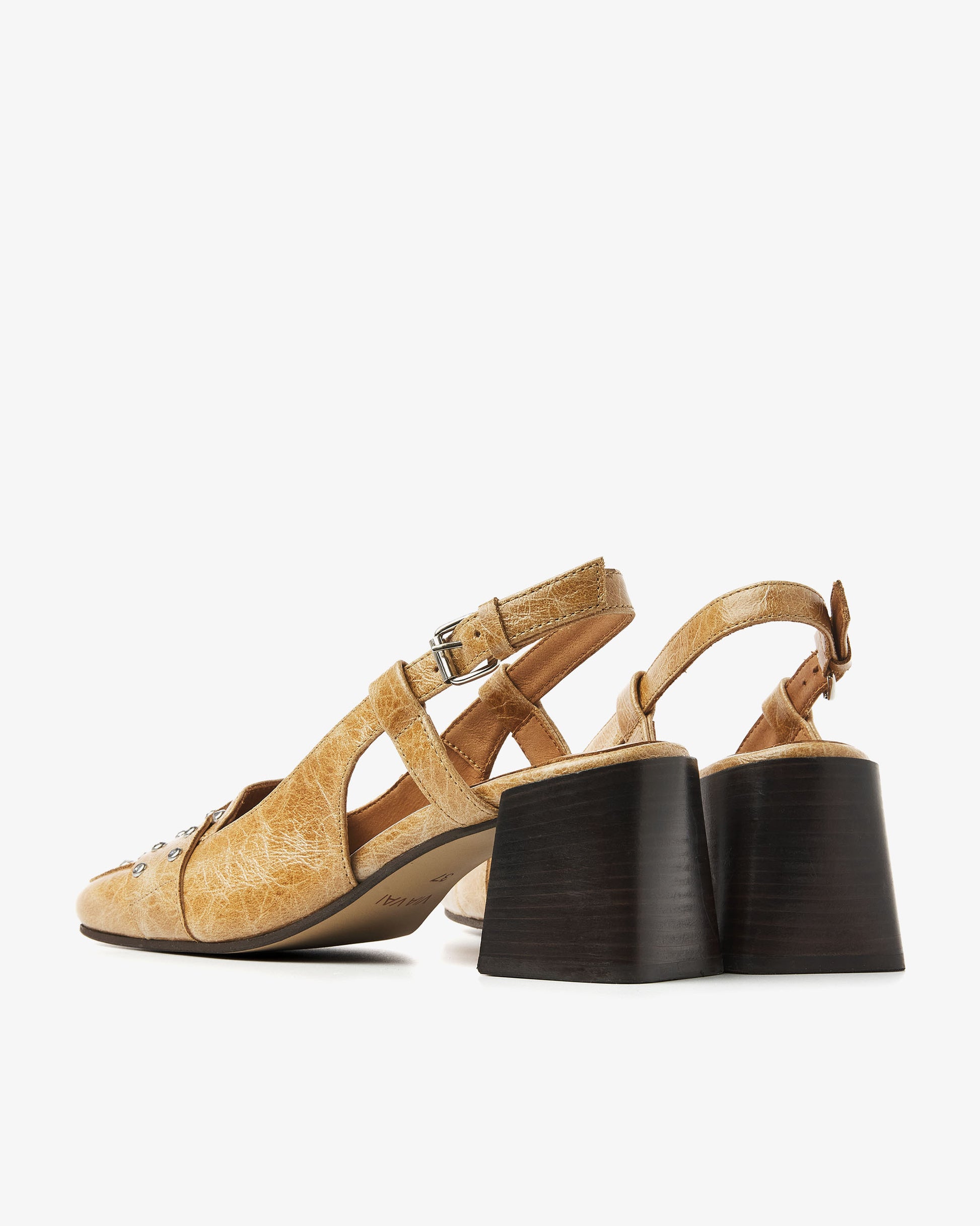 VIA VAI cognac slingbacks Laine Julia