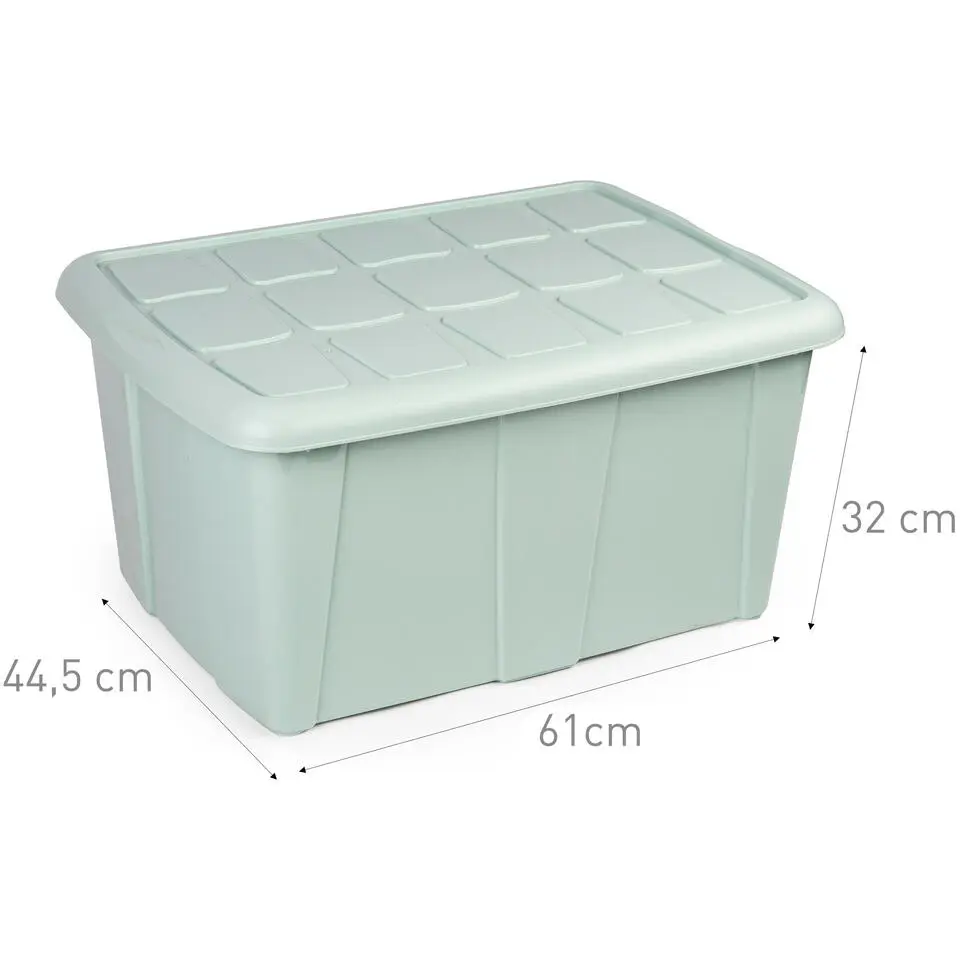 Plasticforte Opbergbox met deksel - Mintgroen - 60L - kunststof