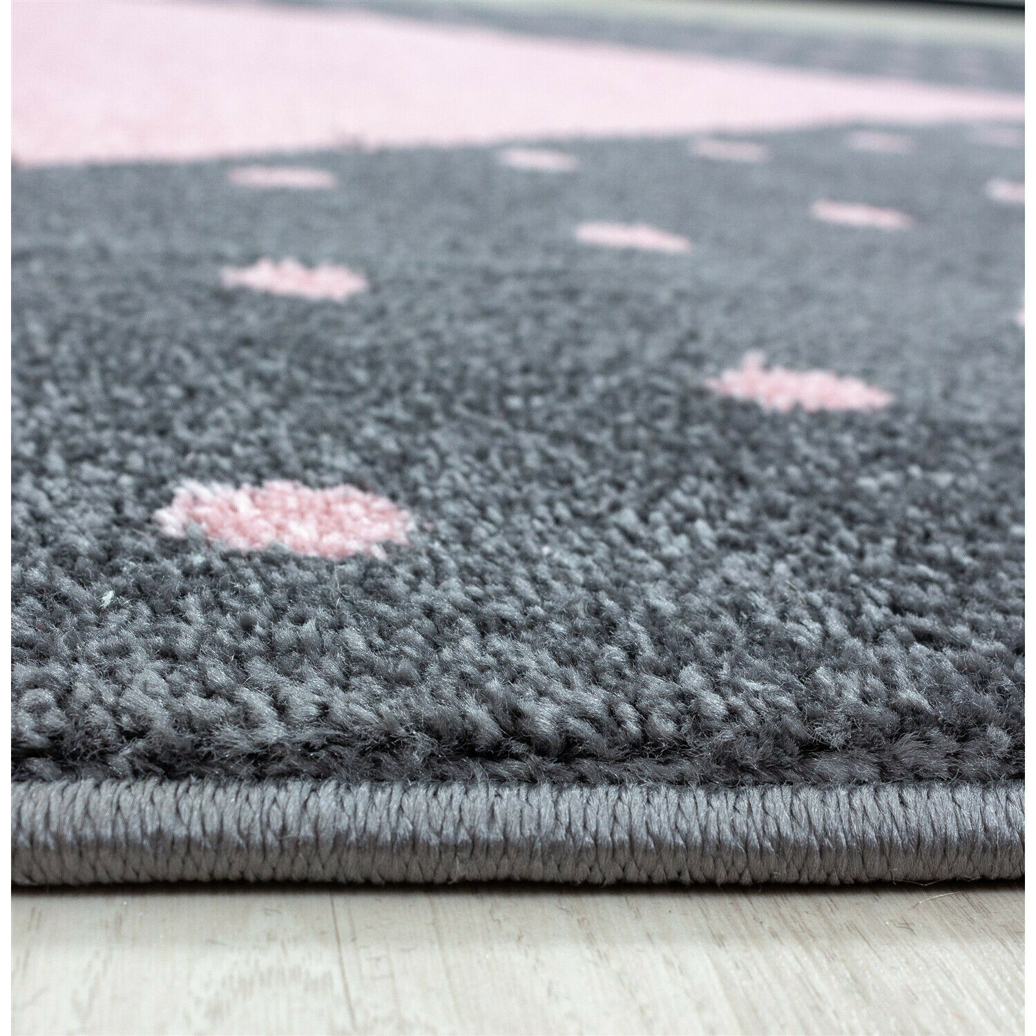 Wunderschöne Kinderteppich rechteckig/ rund, Höhe 7 mm, Herz Motiv, Kurzflor