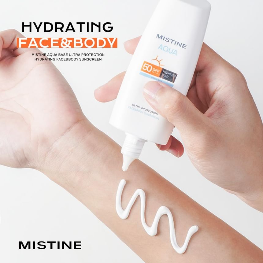 MISTINE - Aqua Base Ultra Protection Hydraterende Gezichts- en Lichaamszonnebrandcrème SPF50 PA++++