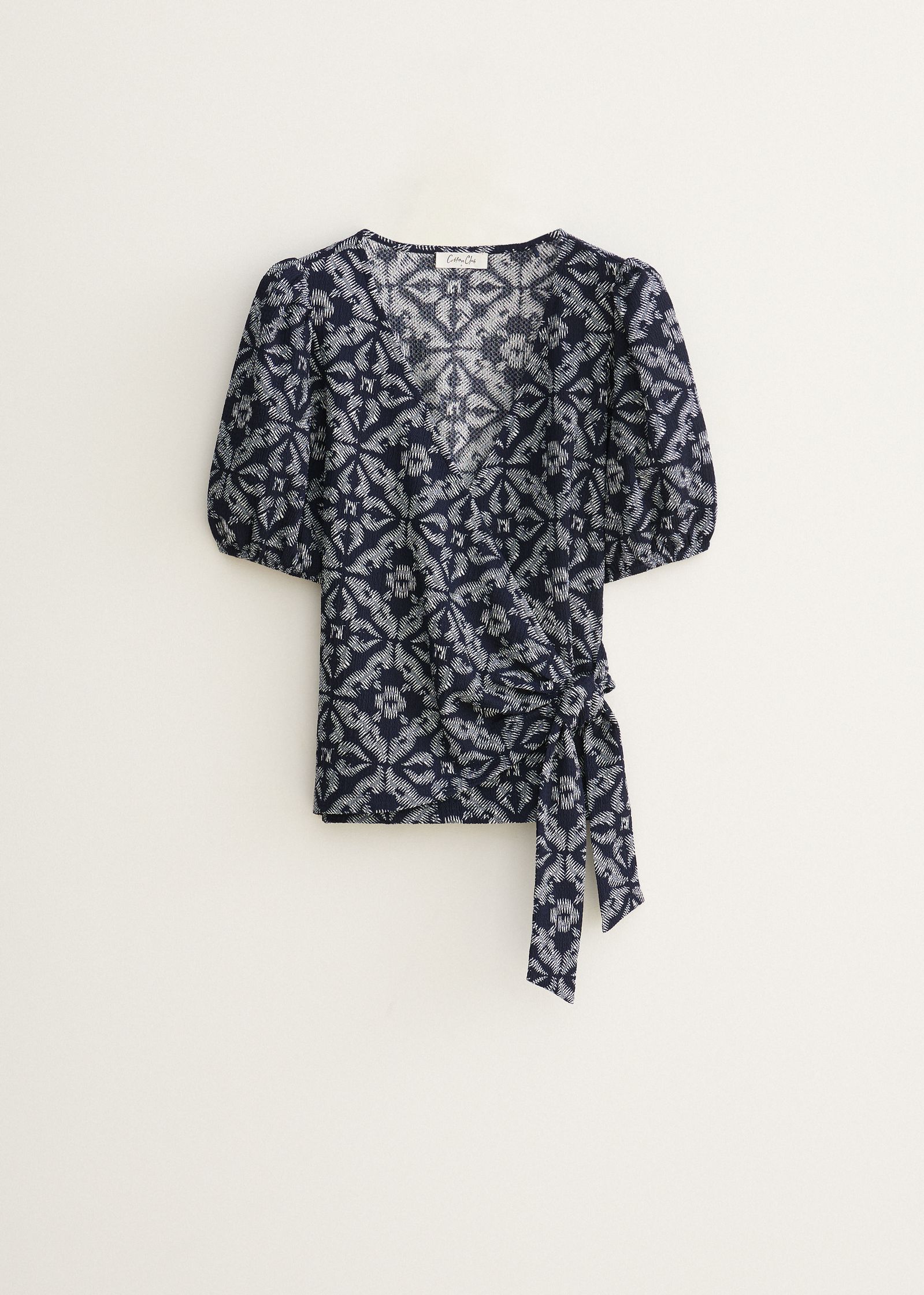 Overslag t-shirt met strik