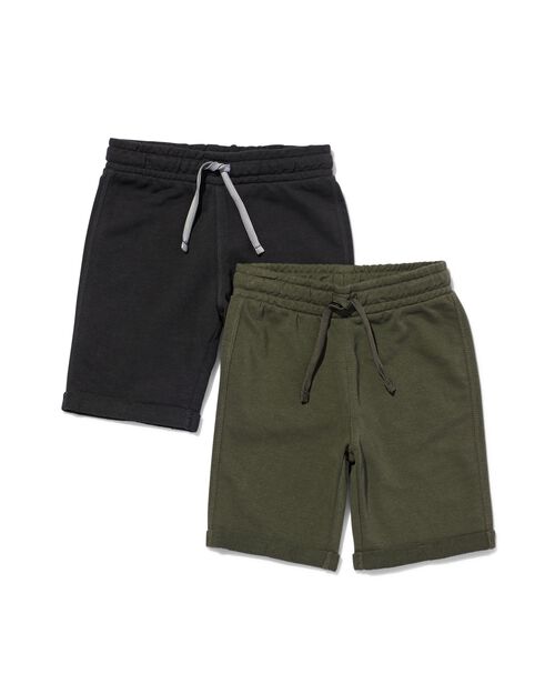 2 shorts enfant vert