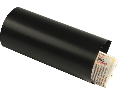 MEFA krantenhouder, gepoedercoat staal, BxHxD 350/152/97 mm, 88 mm diep zwart mat RAL 9005 structuur