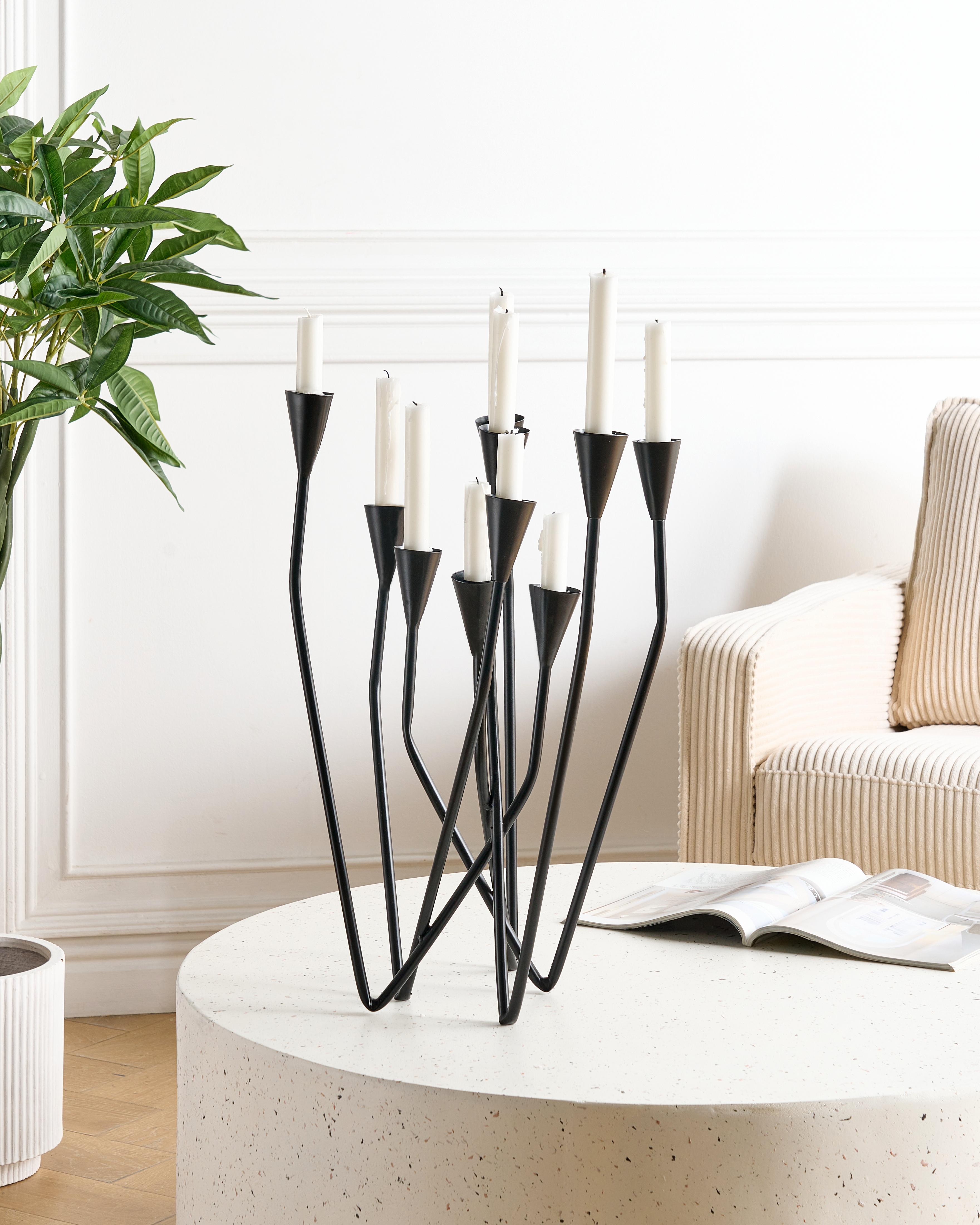 Kaarshouder MATOSINHOS Metaal 54 cm Zwart