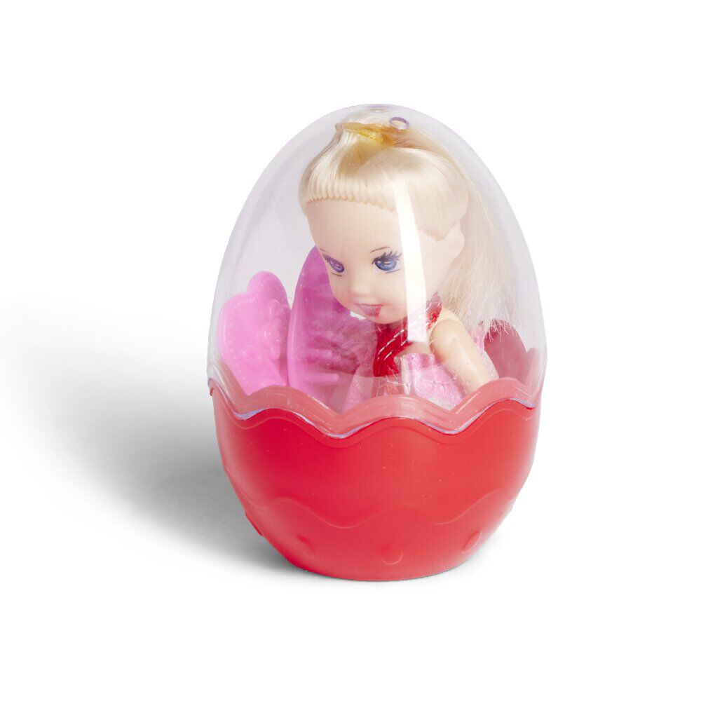 Mini poupée dans oeuf Ø5,8xH8,7cm - 4 modèles