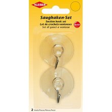 Crochet ventouse, set de 2, plastique, transparent