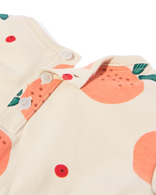 robe sweat bébé à froufrous écru