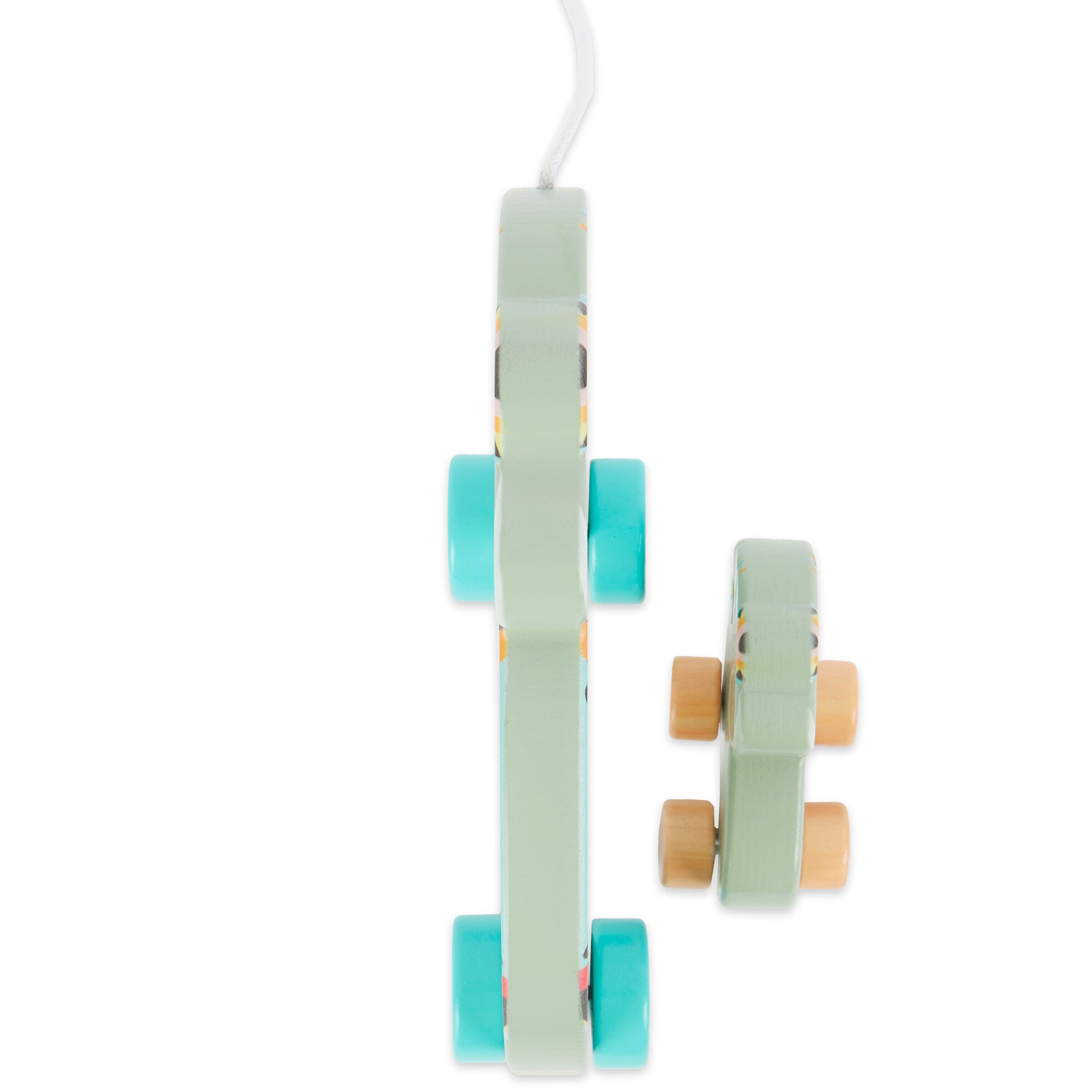 Bieco Nachzietier Elefant Holz Set - ab 12 Monate Mehrfarbig