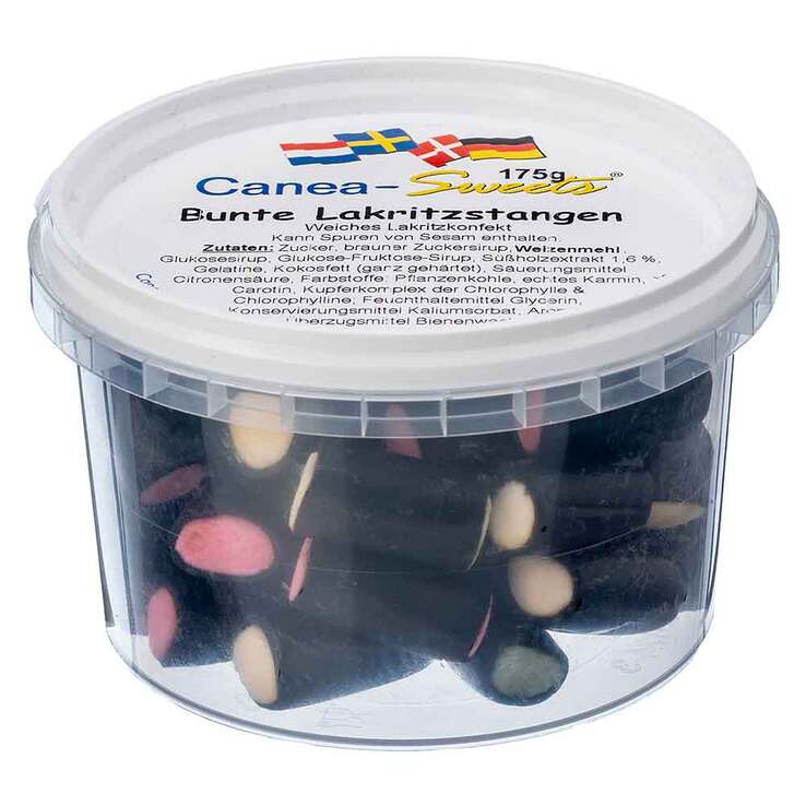 Bunte Lakritzstangen, 175 g