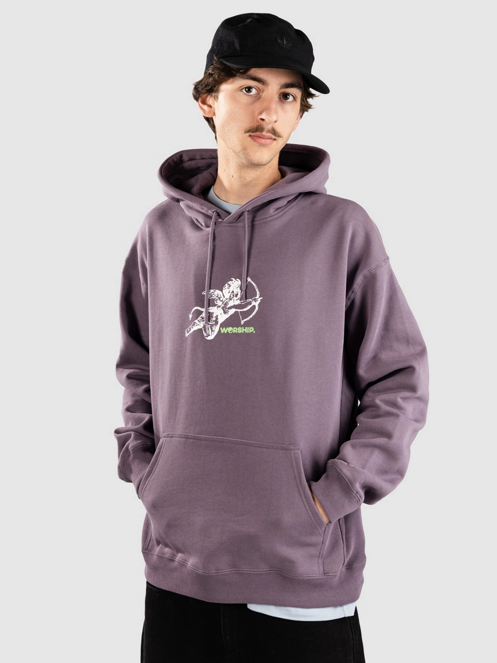 Worship Supplies Cherub Pull Over Hoodie purple reign