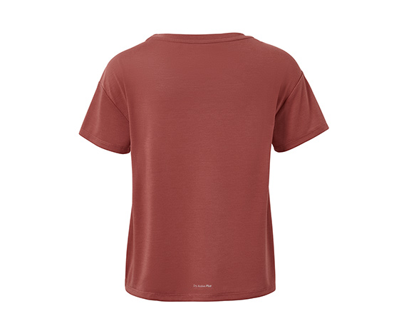 2-in-1-Kurzarm-Sportshirt, terrakotta