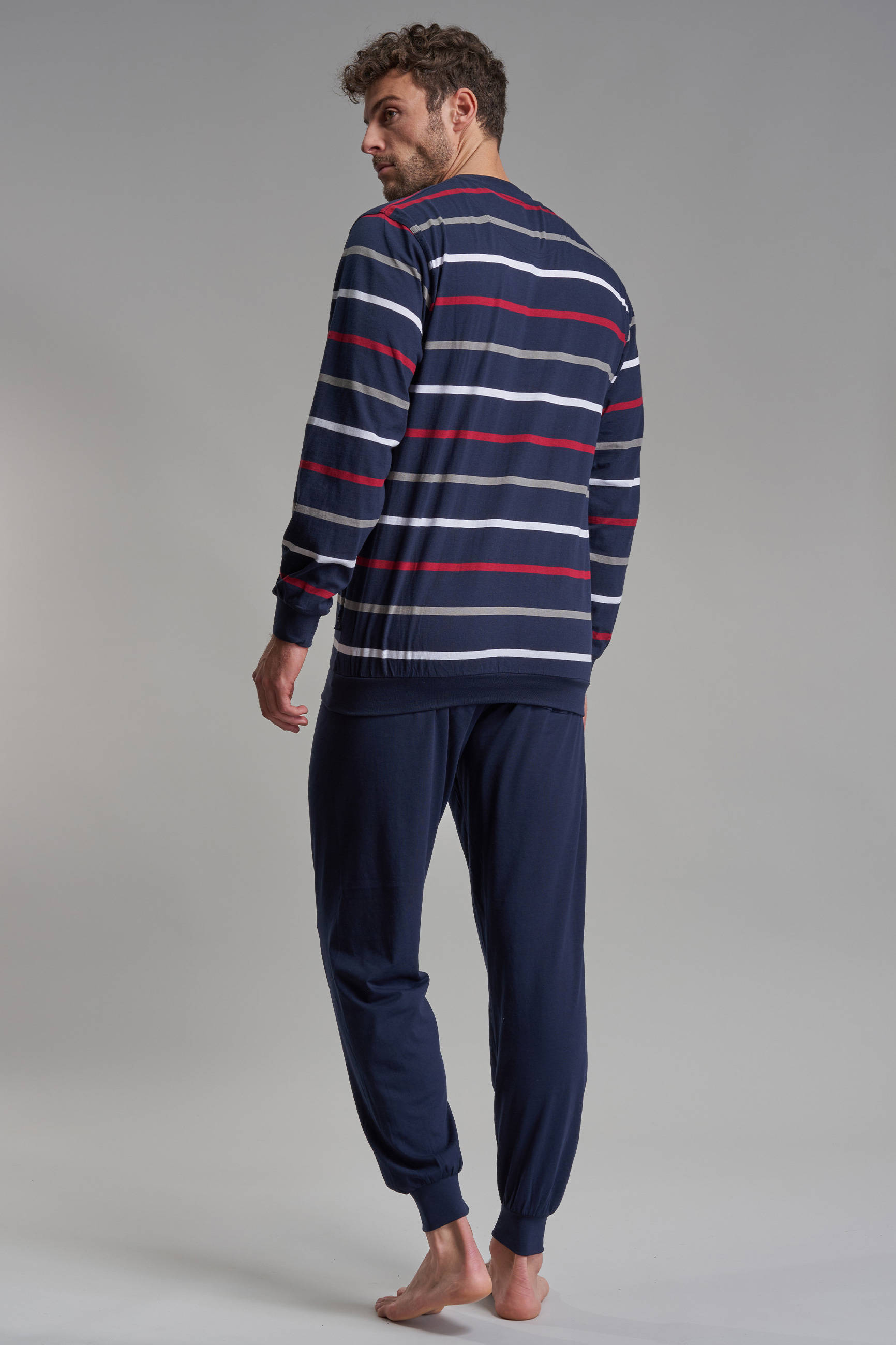 Götzburg pyjama donkerblauw/wit/rood