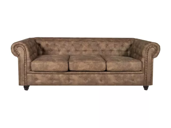 Canapé CHESTERFIELD 3 places / Marron vieilli