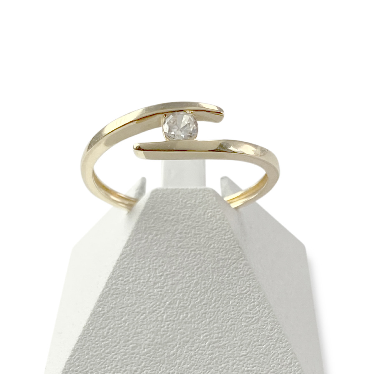 Bague d'occasion or 750 jaune zirconias