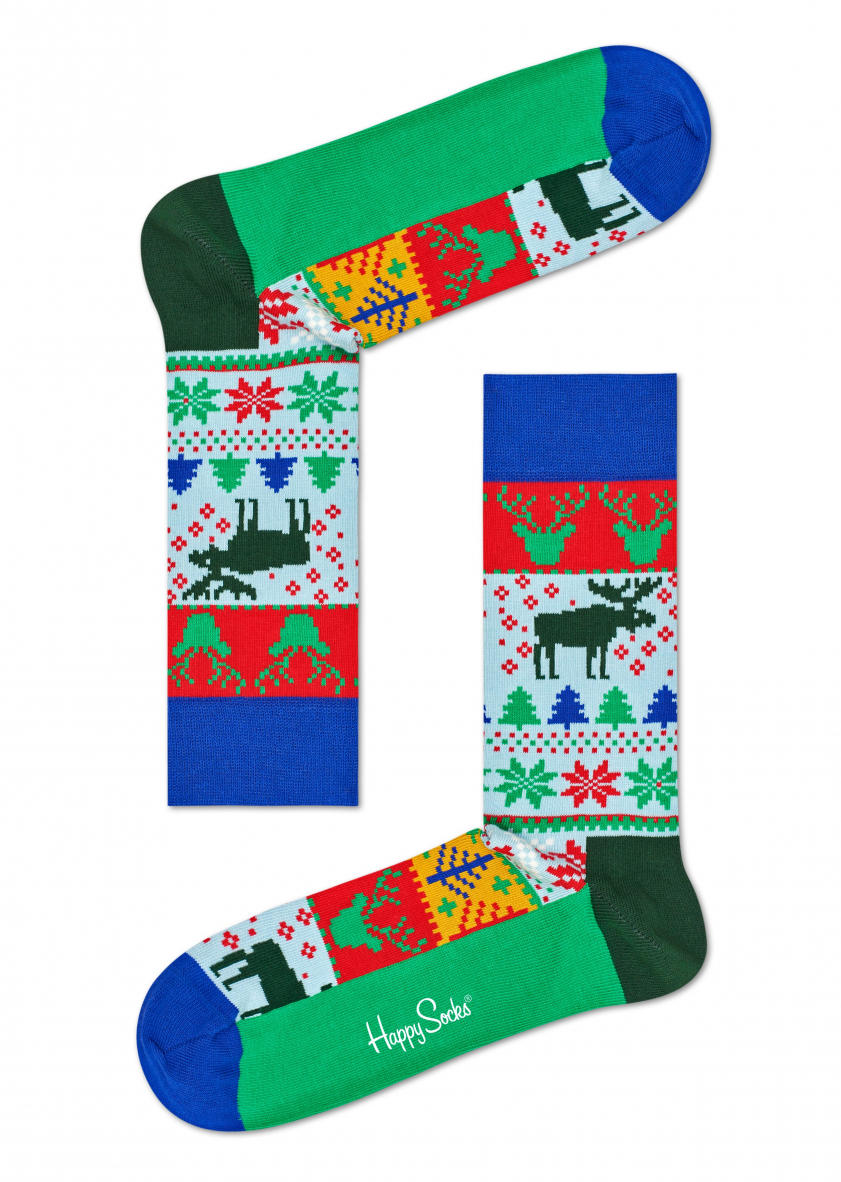 Happy Socks Fair Isle Sock Socken in Mehrfarbig