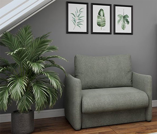DOMO collection Schlafsofa 1-Sitzer »Helsinki«, grau