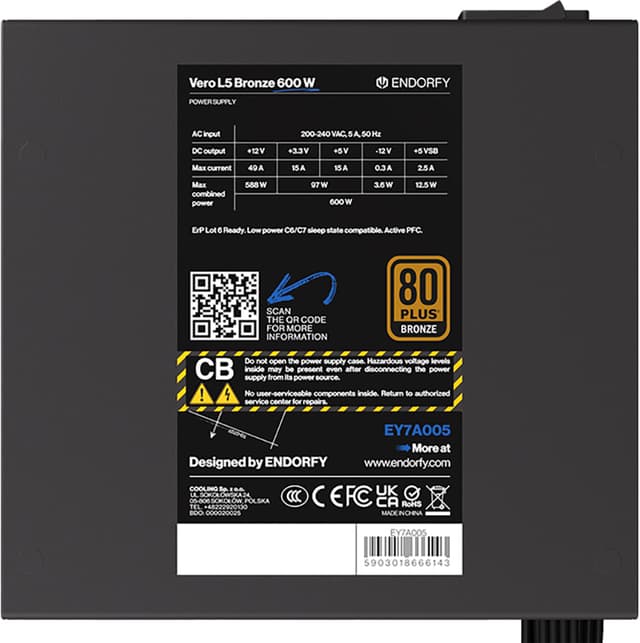 Endorfy Vero L5 600W strømforsyning