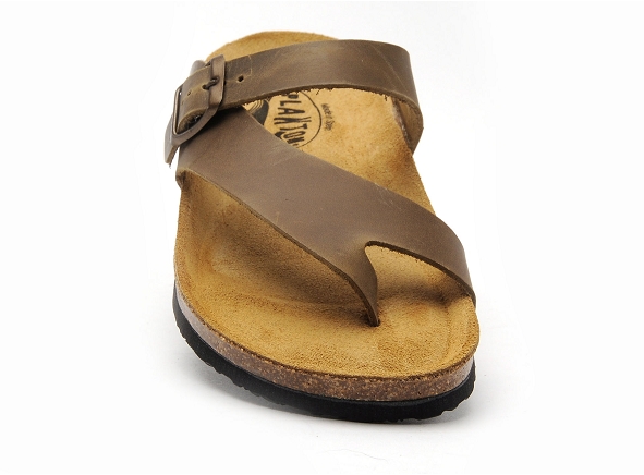 Plakton mules et sabots plats femme barbados 186228 kaki