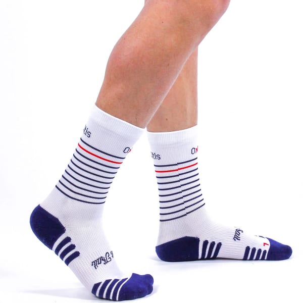 Manchon de compression OXSITIS SOCKS BBR BLANC BLEU ROUGE