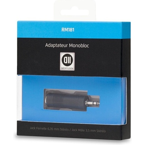 Câble et Connectique Diffusion Adaptateur Jack 6.35mm femelle Jack 3.5mm mâle