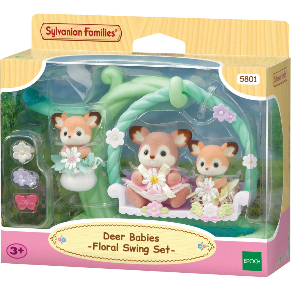 Køb Sylvanian Families® Deer Babies - Floral Swing Sæt