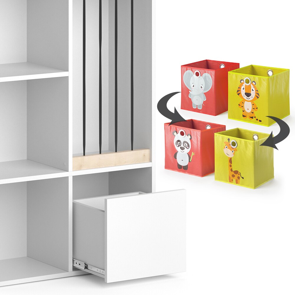 Vicco Kinderregal Spielzeugregal Spielzeugablage Luigi Weiß Faltbox Aufbewahrung