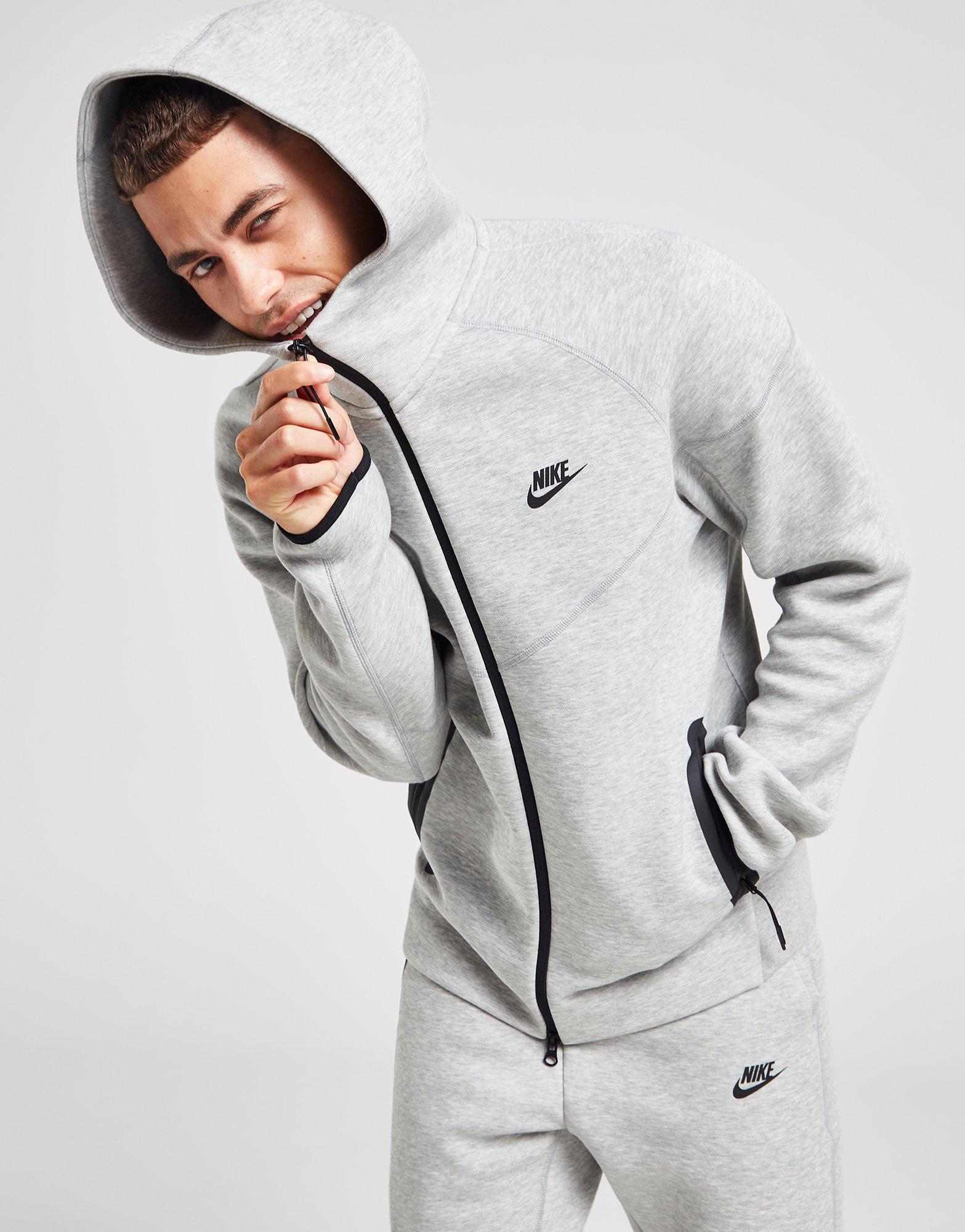 Nike Sweat à capuche et zip pour homme Sportswear Tech Fleece Windrunner
