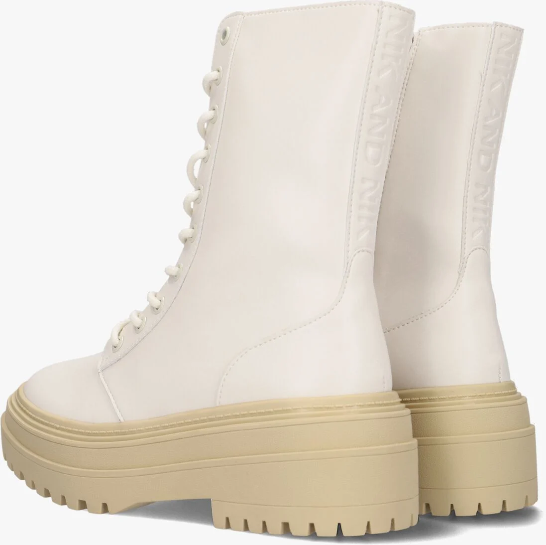 NIK & NIK witte nik & nik veterboots vivien boots