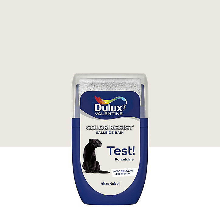 Testeur de peinture Color Resist salle de bains Dulux Valentine satin porcelaine 30ml