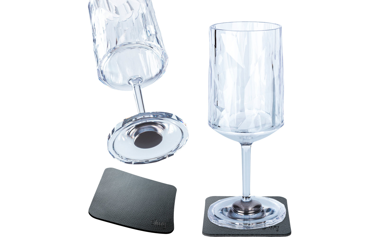 silwy® Magnet-Wein-Kunststoffgläser 2 Stk. (200 ml)