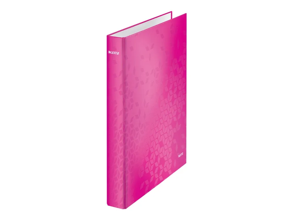 Leitz WOW - Ringbind - rygbredde: 40 mm - for A4 Maxi - kapacitet: 250 ark - pink metallisk