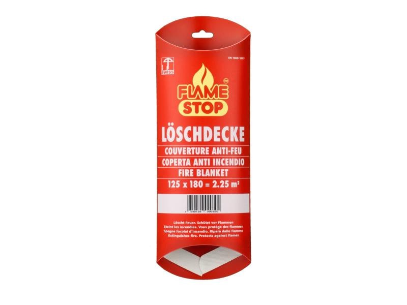 Mentrex Löschdecke FlameStop 125 x 180 cm Decke zum Löschen kleinerer Brände