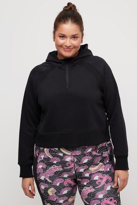 Hoodie, kurzer Schnitt, Langarm, Kapuzenshirt