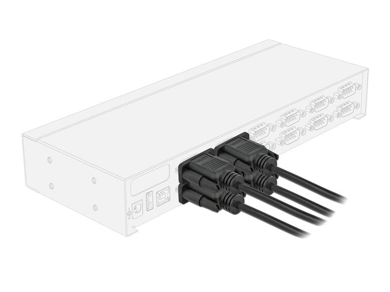 Delock Verlängerungskabel RS-232 DB9, Stecker zu Buchse 2 m Delock Seriell Kabel RS-232 D-Sub9 Stecker zu Buchse mit schmalem Steckergehäuse 2 m